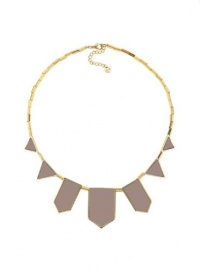 House of Harlow 1960 - Five Station Necklace with Khaki Leather House of Harlow 1960 - Five Station Necklace with Khaki Leather