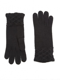 THE LOOKKnit construction with basket weave cuff detailTHE MATERIALCashmere/extrafine wool/silkCARE & ORIGINDry cleanImported THE LOOKKnit construction with basket weave cuff detailTHE MATERIALCashmere/extrafine wool/silkCARE & ORIGINDry cleanImported