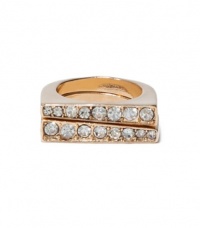 G by GUESS Women's Gold-Tone Rhinestone Stacked Rings, GOLD (7) G by GUESS Women's Gold-Tone Rhinestone Stacked Rings, GOLD (7)