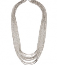 G by GUESS Women's Silver-Tone Layered Chain Necklace, SILVER