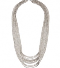 G by GUESS Women's Silver-Tone Layered Chain Necklace, SILVER G by GUESS Women's Silver-Tone Layered Chain Necklace, SILVER