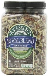 RiceSelect Royal Blend, Texmati White, Brown, Wild, & Red Rice, 21-Ounce Jars (Pack of 4)
