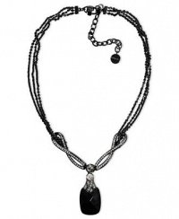 Givenchy Necklace, Jet Crystal Accented Pendant Givenchy Necklace, Jet Crystal Accented Pendant