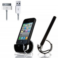 Sinjimoru Sync Stand Dock Cradle Holder with USB Cable for iPhone 4, 4S, 3G, 3GS, and iPod (BLACK) Sinjimoru Sync Stand Dock Cradle Holder with USB Cable for iPhone 4, 4S, 3G, 3GS, and iPod (BLACK)