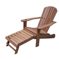 Outdoor Interiors CD3111 Eucalyptus Adirondack Chair with Drink Holder and Built In Ottoman Outdoor Interiors CD3111 Eucalyptus Adirondack Chair with Drink Holder and Built In Ottoman