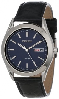 Seiko Men's SNE049 Solar Strap Blue Dial Watch