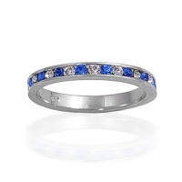 Bling Jewelry Sterling Silver September Blue Sapphire CZ Eternity Ring Bling Jewelry Sterling Silver September Blue Sapphire CZ Eternity Ring