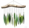 Blue Handworks Spring Leaves Glass Wind Chime