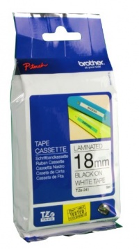 Brother 3/4 Inch x 26.2 Feet Black on White Labeling Tape (TZ241) Brother 3/4 Inch x 26.2 Feet Black on White Labeling Tape (TZ241)