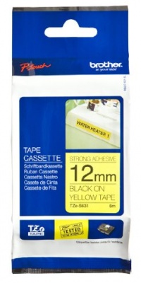 Brother Extra Strength Tape, Retail Packaging, 1/2 Inch, Black on Yellow (TZeS631) - Retail Packaging Brother Extra Strength Tape, Retail Packaging, 1/2 Inch, Black on Yellow (TZeS631) - Retail Packaging