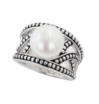Honora Pallini Sterling Silver and White Button Freshwater Cultured Pearl Ring LR5518WH7