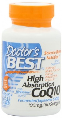 Doctor's Best High Absorption CoQ10 (100 mg), Softgels 60-Count Doctor's Best High Absorption CoQ10 (100 mg), Softgels 60-Count