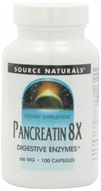Source Naturals Pancreatin 8x, 100 Capsules Source Naturals Pancreatin 8x, 100 Capsules