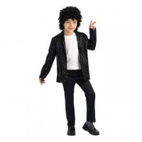 Michael Jackson Costume, Child's Deluxe Billie Jean Sequin Jacket Costume Michael Jackson Costume, Child's Deluxe Billie Jean Sequin Jacket Costume