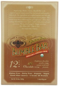 BumbleBar Gluten Free Organic Energy Chocolate Crisp, 1.4-Ounce Bars, 12-Count Box BumbleBar Gluten Free Organic Energy Chocolate Crisp, 1.4-Ounce Bars, 12-Count Box