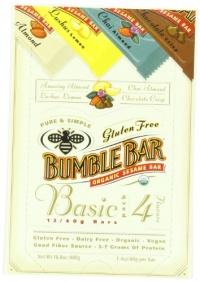 BumbleBar Gluten Free Organic Energy The Basic Box, Four Flavors, 1.4-Ounce Bars, 12-Count Box BumbleBar Gluten Free Organic Energy The Basic Box, Four Flavors, 1.4-Ounce Bars, 12-Count Box