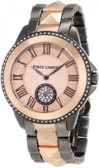 Vince Camuto Women's VC/5049RGTT Swarovski Crystal Accented Black Ion-Plated and Rose Gold-Tone Bracelet Watch Vince Camuto Women's VC/5049RGTT Swarovski Crystal Accented Black Ion-Plated and Rose Gold-Tone Bracelet Watch