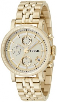 Fossil Unisex ES2197 Chronograph Gold Tone Watch Fossil Unisex ES2197 Chronograph Gold Tone Watch