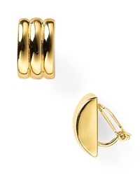Gold plated and chicly sized. Lauren Ralph Lauren's ridged hoop earrings are a jewel box staple you'll reach for again and again. Gold plated and chicly sized. Lauren Ralph Lauren's ridged hoop earrings are a jewel box staple you'll reach for again and again.