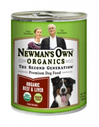 Newman's Own Organics Beef and Liver Grain-Free for Dogs, 12-Ounce Cans (Pack of 12) Newman's Own Organics Beef and Liver Grain-Free for Dogs, 12-Ounce Cans (Pack of 12)