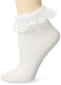 Leg Avenue Women's Anklet With Lace Ruffle Socks Leg Avenue Women's Anklet With Lace Ruffle Socks