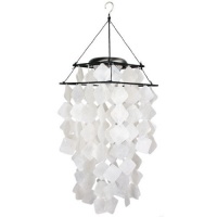 Asli Arts Capiz Solar Windchime, White Diamonds, 24-Inch Long Asli Arts Capiz Solar Windchime, White Diamonds, 24-Inch Long