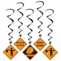 Construction Whirls Party Accessory (1 count) (5/Pkg) Construction Whirls Party Accessory (1 count) (5/Pkg)
