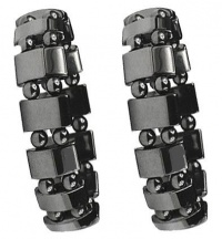 Set Of 2 Men's Hematite Metal Magnetic Therapy Bracelets S27-St2 Set Of 2 Men's Hematite Metal Magnetic Therapy Bracelets S27-St2