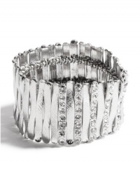 GUESS Women's Silver-Tone Stretch Bar Bracelet, SILVER GUESS Women's Silver-Tone Stretch Bar Bracelet, SILVER