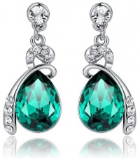 Eternal Love Teardrop Swarovski Elements Crystal Earrings (Green) - 1144601 Eternal Love Teardrop Swarovski Elements Crystal Earrings (Green) - 1144601