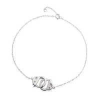 Bling Jewelry Silver CZ Handcuff Anklet Fetish Fifty Shades of Grey Inspired 9in