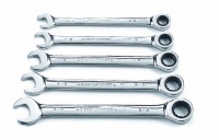 GearWrench 93005 5 Piece Combination Ratcheting Wrench Set SAE GearWrench 93005 5 Piece Combination Ratcheting Wrench Set SAE