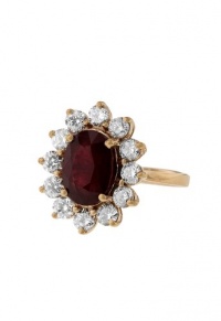 Effy Jewlery 14K Rose Gold Ruby and Diamond Ring, 5.56 TCW Ring size 7 Effy Jewlery 14K Rose Gold Ruby and Diamond Ring, 5.56 TCW Ring size 7