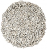 Safavieh Leather Shag Collection Metro Handmade Leather Round Area Rug, Grey and White Safavieh Leather Shag Collection Metro Handmade Leather Round Area Rug, Grey and White