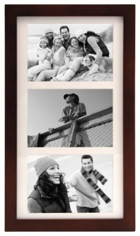 Malden Linear Wood Matted 5x7 Walnut Collage Picture Frame Malden Linear Wood Matted 5x7 Walnut Collage Picture Frame