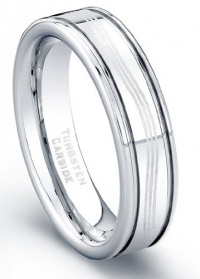 CleverEve 6 mm Tungsten Carbide Ring Laser Etched Design Polished Tungsten Wedding Band (From Size 8 to 12) CleverEve 6 mm Tungsten Carbide Ring Laser Etched Design Polished Tungsten Wedding Band (From Size 8 to 12)