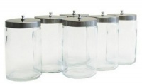 Unlabeled Glass Sundry Jars With Lids 6/pack) Unlabeled Glass Sundry Jars With Lids 6/pack)