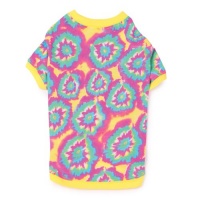 Casual Canine Polyester/Cotton Starburst Tie Dye Dog Pullover Tee, Small/Medium, 14-Inch, Yellow Casual Canine Polyester/Cotton Starburst Tie Dye Dog Pullover Tee, Small/Medium, 14-Inch, Yellow
