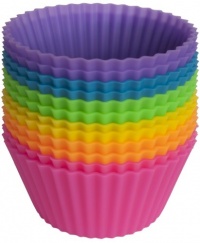 Pantry Elements Silicone Baking Cups - Set of 12 Reusable Cupcake Liners in Six Vibrant Colors in Storage Container - Muffin, Gelatin, Snacks, Frozen Treats, Ice Cream or Chocolate Shell-lined Dessert Molds - Great for Bento Lunch Boxes - Food Grade Silic Pantry Elements Silicone Baking Cups - Set of 12 Reusable Cupcake Liners in Six Vibrant Colors in Storage Container - Muffin, Gelatin, Snacks, Frozen Treats, Ice Cream or Chocolate Shell-lined Dessert Molds - Great for Bento Lunch Boxes - Food Grade Silic