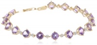 14k Gold Semi-Precious and Diamond Tennis Bracelet, 7.25 14k Gold Semi-Precious and Diamond Tennis Bracelet, 7.25