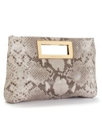 Indulge your metal mania with this chic clutch by MICHAEL Michael Kors. Indulge your metal mania with this chic clutch by MICHAEL Michael Kors.
