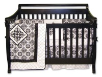 Trend Lab Versailles Black and White 4 Piece Crib Set Trend Lab Versailles Black and White 4 Piece Crib Set