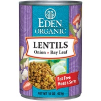 Eden Organic Lentils with Onion and Bay Leaf, 15-Ounce Cans (Pack of 12) Eden Organic Lentils with Onion and Bay Leaf, 15-Ounce Cans (Pack of 12)