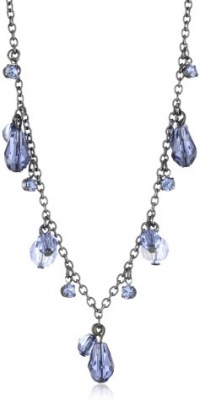1928 Jewelry Midnight Blues Cluster Beads with Crystals Necklace 1928 Jewelry Midnight Blues Cluster Beads with Crystals Necklace