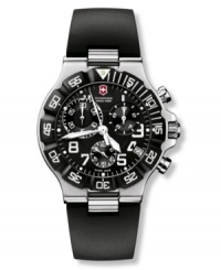 Attain the pinnacle of watches. The Victorinox Swiss Army Summit XLT chronograph watch features a black synthetic strap and round stainless steel case. Black unidirectional rotating bezel with second markers. Black dial with logo, white numerals, date window and luminous hands. Swiss made. Swiss movement. Water resistant to 100 meters. Three-year limited warranty. Attain the pinnacle of watches. The Victorinox Swiss Army Summit XLT chronograph watch features a black synthetic strap and round stainless steel case. Black unidirectional rotating bezel with second markers. Black dial with logo, white numerals, date window and luminous hands. Swiss made. Swiss movement. Water resistant to 100 meters. Three-year limited warranty.
