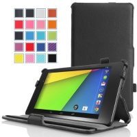 MoKo Google New Nexus 7 FHD 2nd Gen Case - Slim-Fit Multi-angle Stand Cover Case for Google Nexus 2 7.0 Inch 2013 Generation Android 4.3 Tablet, BLACK (With Smart Cover Auto Wake / Sleep Feature)