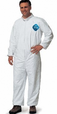 DuPont TY120S Disposable Tyvek White Coverall Suit 1412, Size XLarge, Sold by the Each DuPont TY120S Disposable Tyvek White Coverall Suit 1412, Size XLarge, Sold by the Each