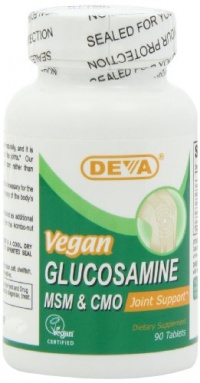Deva Vegan Vitamins Glucosamine, MSM, CMO, 90 Tablets Deva Vegan Vitamins Glucosamine, MSM, CMO, 90 Tablets