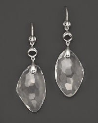 Bold sterling silver earrings, glistening with faceted rock crystal. By Di MODOLO. Bold sterling silver earrings, glistening with faceted rock crystal. By Di MODOLO.