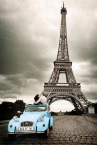 GB Eye Eiffel Tower Car Poster GB Eye Eiffel Tower Car Poster